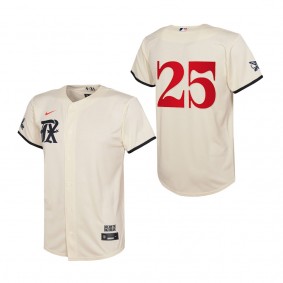 Jose Leclerc Youth Texas Rangers Cream 2023 City Connect Replica Jersey