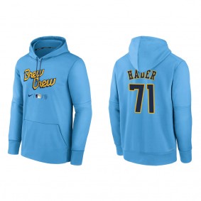 Josh Hader Brewers City Connect Authentic Therma Pullover Hoodie