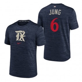 Josh Jung Texas Rangers Navy 2023 City Connect Velocity Practice Performance T-Shirt