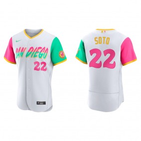 Men's San Diego Padres Juan Soto White 2022 City Connect Authentic Jersey