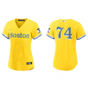 Kenley Jansen Women's Boston Red Sox Nike Gold Light Blue City Connect Replica Jersey