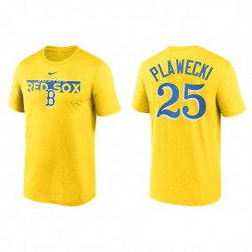 Kevin Plawecki Boston Red Sox 2022 City Connect Legend T-Shirt Yellow