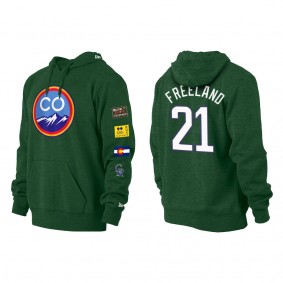 Kyle Freeland Colorado Rockies Green 2022 City Connect Pullover Hoodie