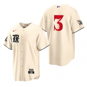 Leody Taveras Texas Rangers Cream 2023 City Connect Replica Jersey