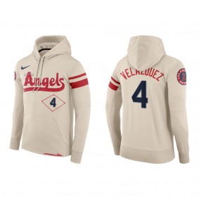 Andrew Velazquez Angels Cream 2022 City Connect Hoodie