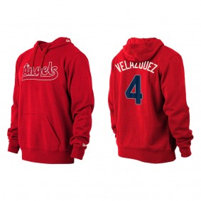 Andrew Velazquez Angels Red 2022 City Connect Pullover Hoodie