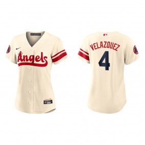 Andrew Velazquez Women's Angels Cream 2022 City Connect Replica Team Jersey