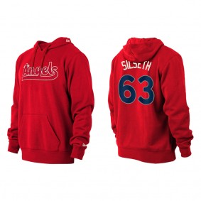 Chase Silseth Angels Red 2022 City Connect Pullover Hoodie