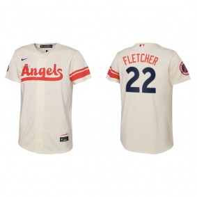 David Fletcher Youth Angels Cream 2022 City Connect Replica Team Jersey