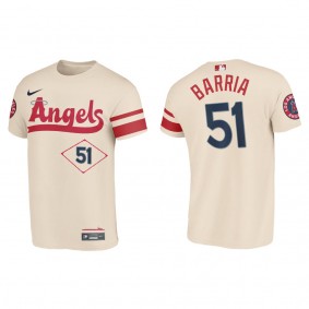 Jaime Barria Angels Cream 2022 City Connect T-Shirt