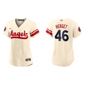 Jimmy Herget Women's Angels Cream 2022 City Connect Replica Team Jersey