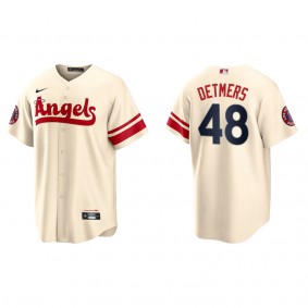 Reid Detmers Men's Angels Cream 2022 City Connect Replica Player Jersey