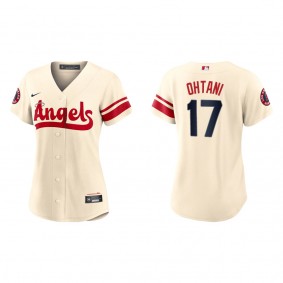 Shohei Ohtani Women's Angels Cream 2022 City Connect Replica Team Jersey