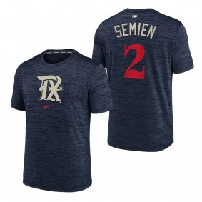 Marcus Semien Texas Rangers Navy 2023 City Connect Velocity Practice Performance T-Shirt