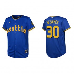 Youth Seattle Mariners Luke Weaver Royal City Connect Replica Jersey