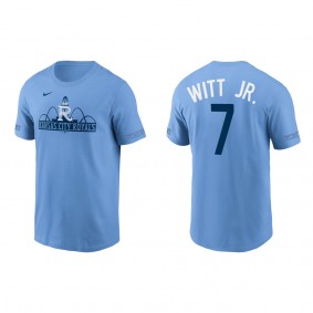 Men's Kansas City Royals Bobby Witt Jr. Light Blue 2022 City Connect T-Shirt