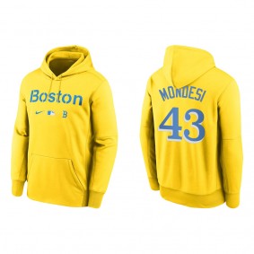 Men's Adalberto Mondesi Boston Red Sox Gold City Connect Therma Hoodie