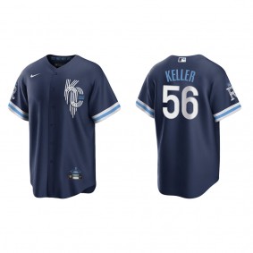 Men's Kansas City Royals Brad Keller Navy 2022 City Connect Replica Jersey