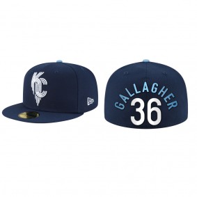 Men's Kansas City Royals Cam Gallagher Navy 2022 City Connect Fitted Hat