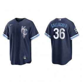 Men's Kansas City Royals Cam Gallagher Navy 2022 City Connect Replica Jersey