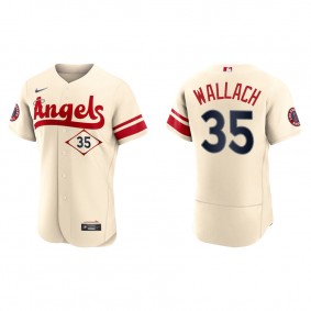 Men's Los Angeles Angels Chad Wallach Cream 2022 City Connect Authentic Jersey