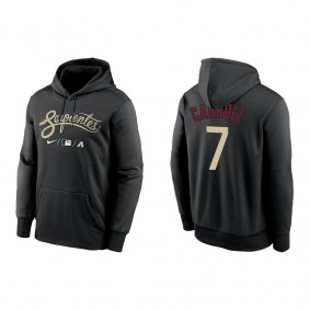 Men's Corbin Carroll Arizona Diamondbacks Black City Connect Therma Hoodie