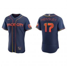 Men's David Hensley Houston Astros Navy City Connect Authentic Jersey