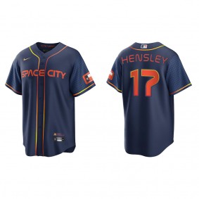 Men's David Hensley Houston Astros Navy City Connect Replica Jersey