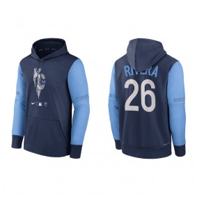 Men's Kansas City Royals Emmanuel Rivera Navy 2022 City Connect Pullover Hoodie