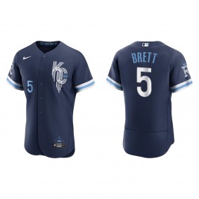 Men's Kansas City Royals George Brett Navy 2022 City Connect Authentic Jersey