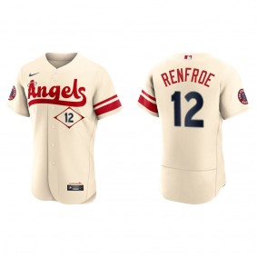 Men's Los Angeles Angels Hunter Renfroe Cream City Connect Authentic Jersey