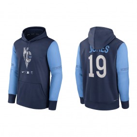 Men's Kansas City Royals JaCoby Jones Navy 2022 City Connect Pullover Hoodie