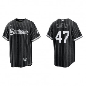 Men's Chicago White Sox Johnny Cueto Black City Connect Replica Jersey