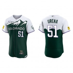 Men's Colorado Rockies Jose Urena Green 2022 City Connect Authentic Jersey