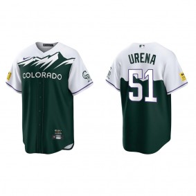 Men's Colorado Rockies Jose Urena Green 2022 City Connect Replica Jersey