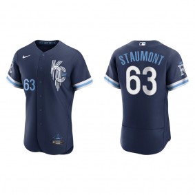 Men's Kansas City Royals Josh Staumont Navy 2022 City Connect Authentic Jersey