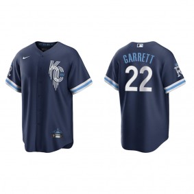 Men's Amir Garrett Kansas City Royals Navy City Connect Replica Jersey