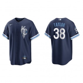 Men's Josh Taylor Kansas City Royals Navy City Connect Replica Jersey