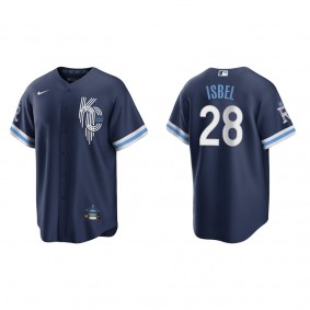 Men's Kansas City Royals Kyle Isbel Navy 2022 City Connect Replica Jersey