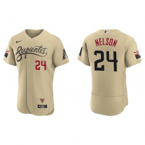 Men's Arizona Diamondbacks Kyle Nelson Gold City Connect Authentic Jersey