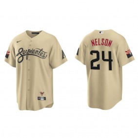 Men's Arizona Diamondbacks Kyle Nelson Gold City Connect Replica Jersey