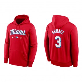 Men's Luis Arraez Miami Marlins Red City Connect Therma Hoodie