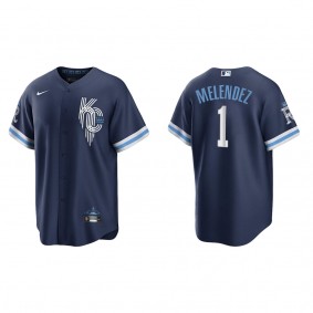 Men's MJ Melendez Kansas City Royals Navy City Connect Replica Jersey