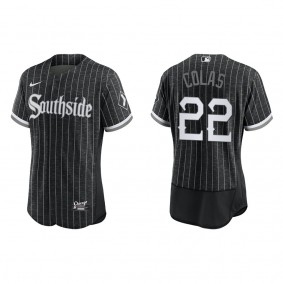 Men's Oscar Colas Chicago White Sox Black City Connect Authentic Jersey