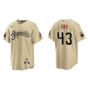 Men's Arizona Diamondbacks Paul Fry Gold City Connect Replica Jersey