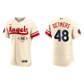 Men's Los Angeles Angels Reid Detmers Cream 2022 City Connect Authentic Jersey