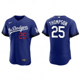 Men's Los Angeles Dodgers Trayce Thompson Royal City Connect Authentic Jersey