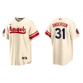 Men's Los Angeles Angels Tyler Anderson Cream City Connect Replica Jersey