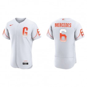 Men's San Francisco Giants Yermin Mercedes White City Connect Authentic Jersey