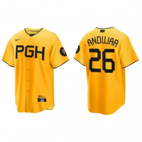 Miguel Andujar Pittsburgh Pirates Gold 2023 City Connect Replica Jersey